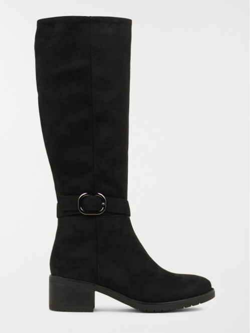 Bottes noires à talon haut femme (36-41)