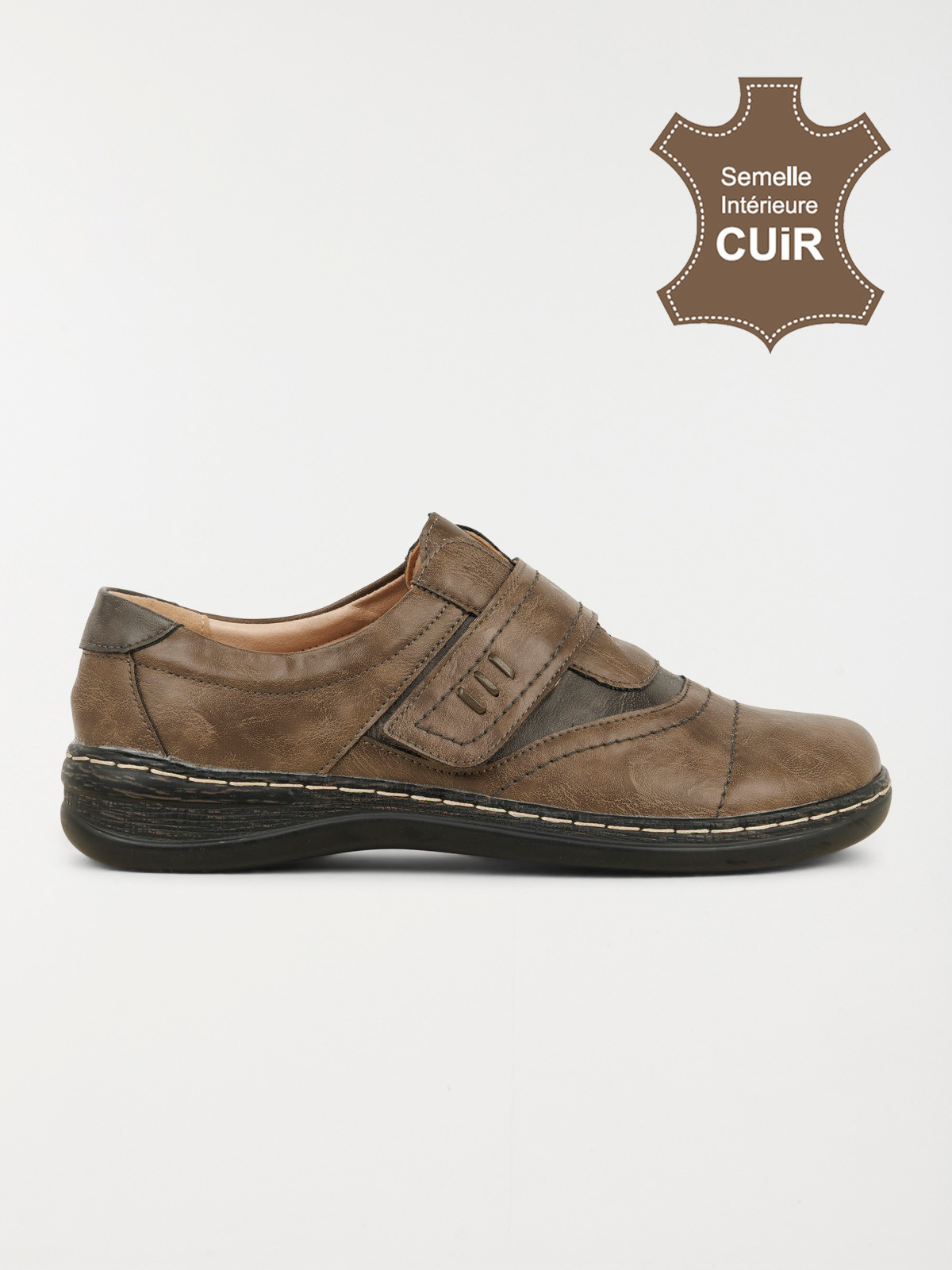 Mocassin confort kaki femme (37-42)