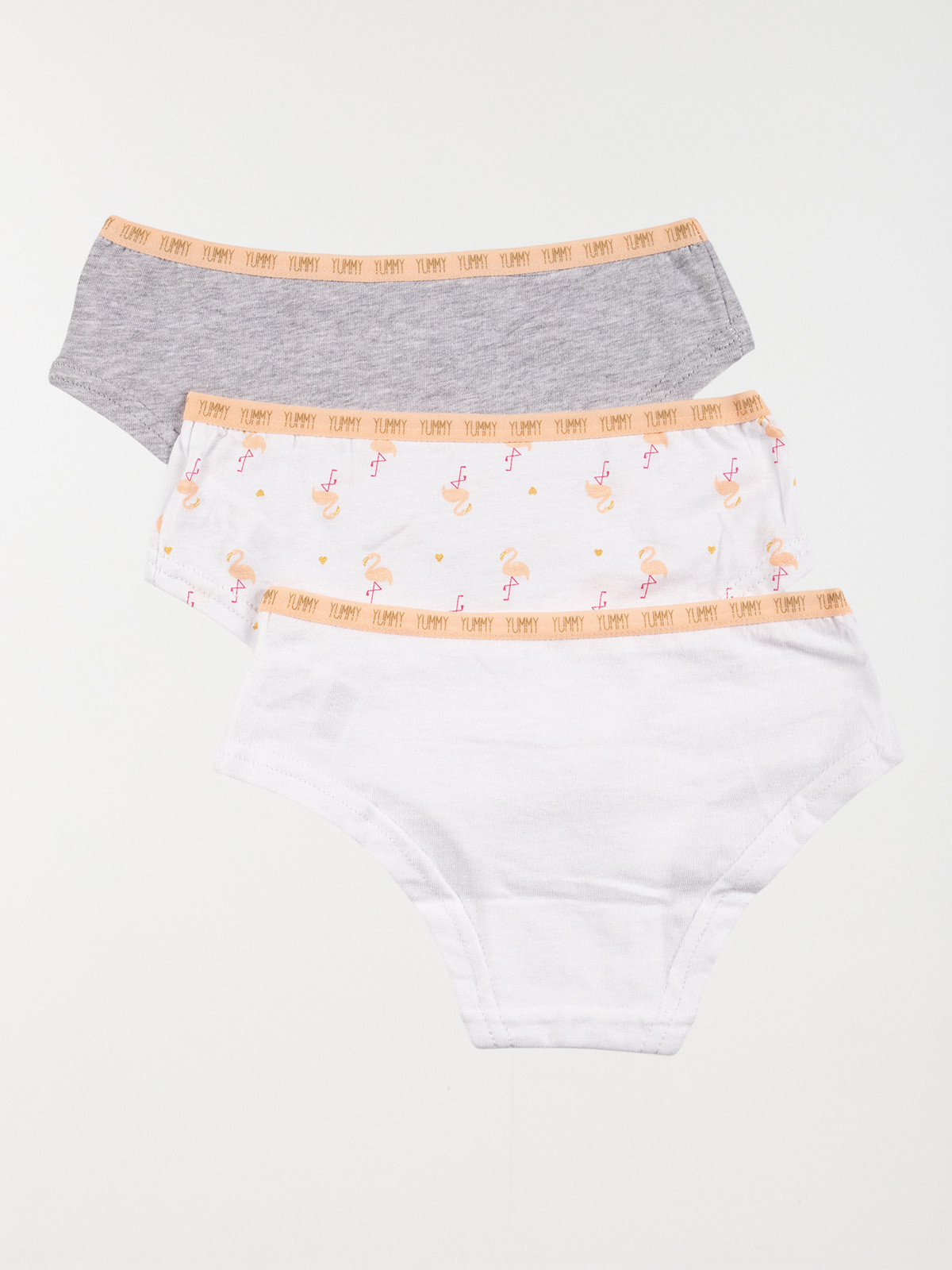 Lot de 3 shorties flamand rose fille