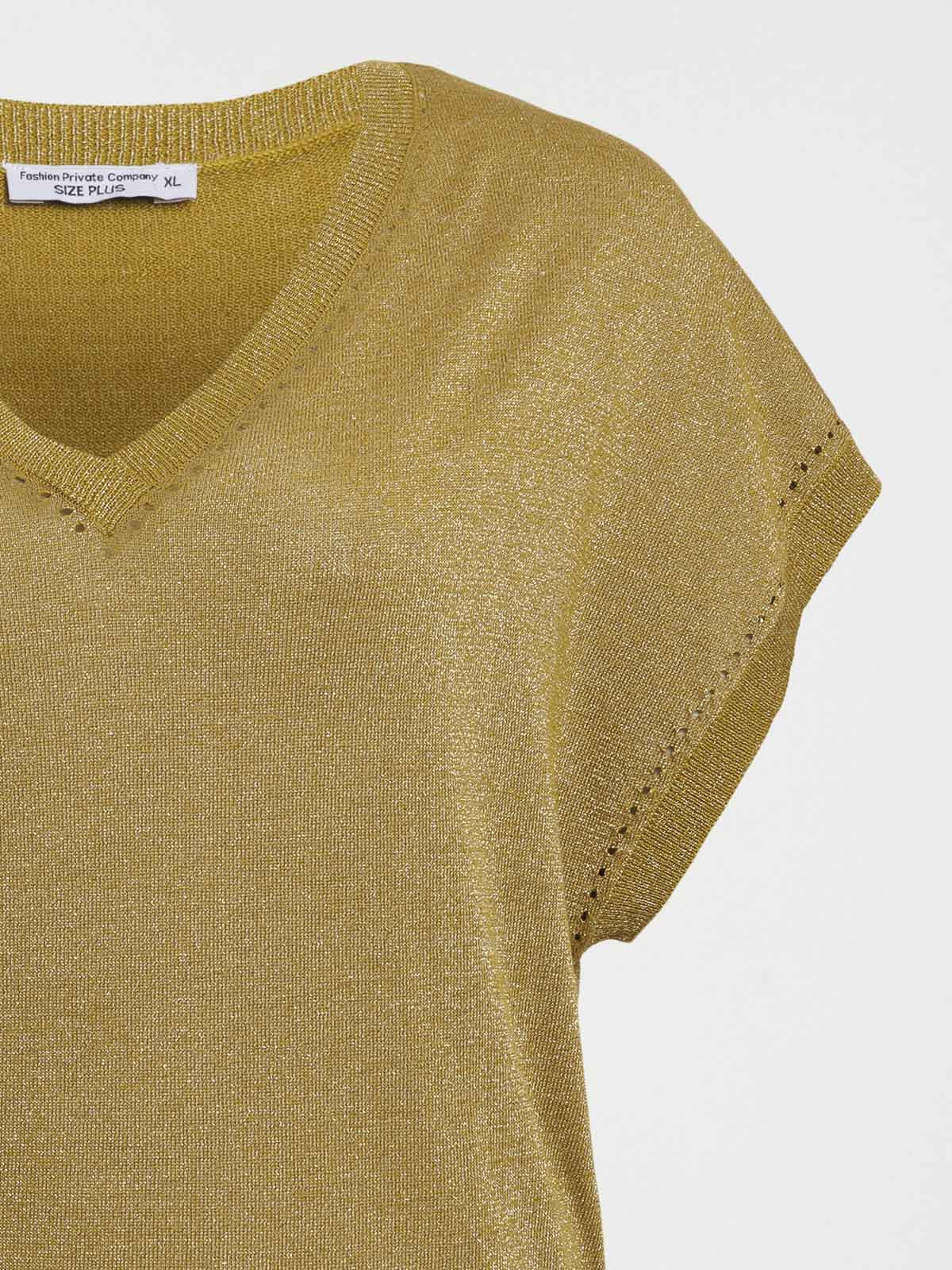 Pull manches courtes femme grande taille