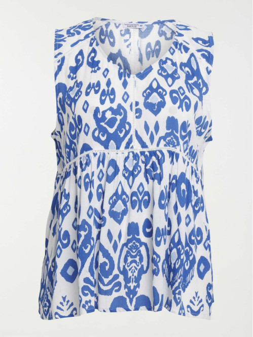 Blouse imprimée grande taille femme