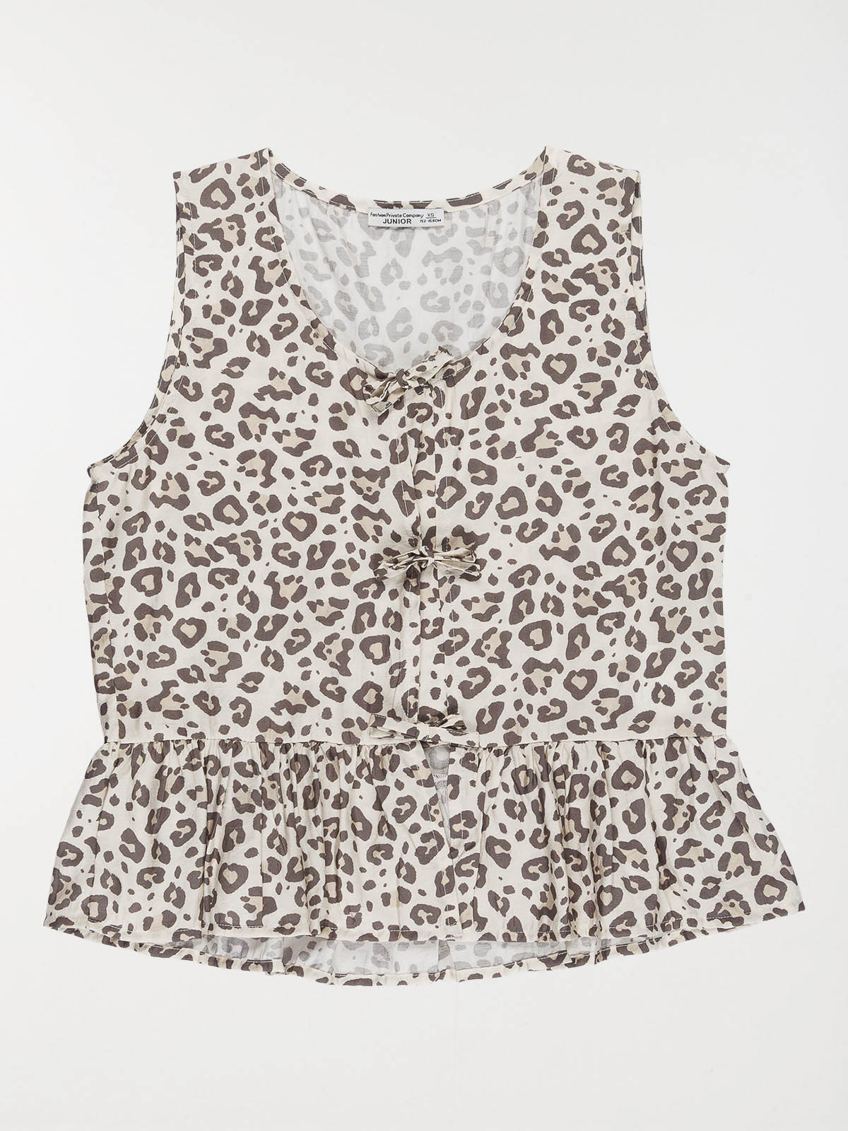 Blouse imprimée léopard fille (XXS-M)