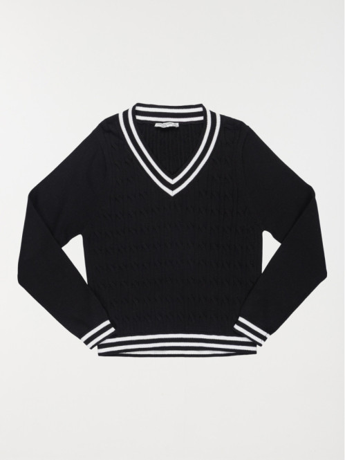 Pull col V fille (XXS-M)