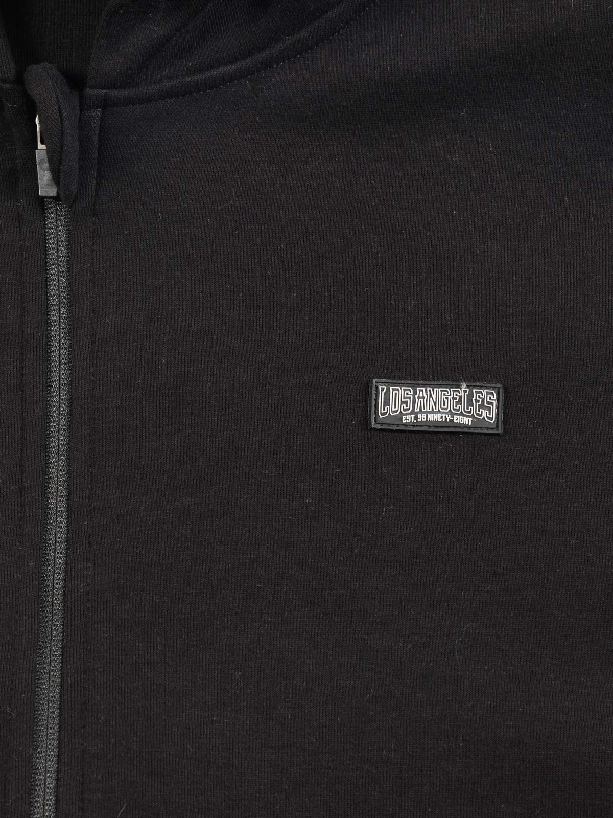 Sweat zippé capuche noir garçon (XXS-M)