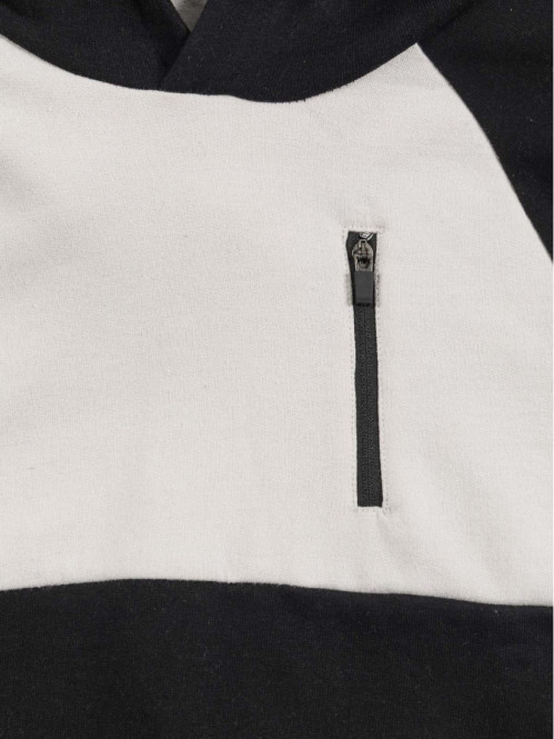 Sweat à capuche bicolore...