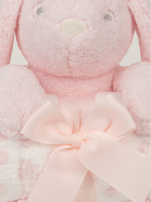 Peluche lapin et plaid motifs pois Peluche lapin et plaid motifs pois