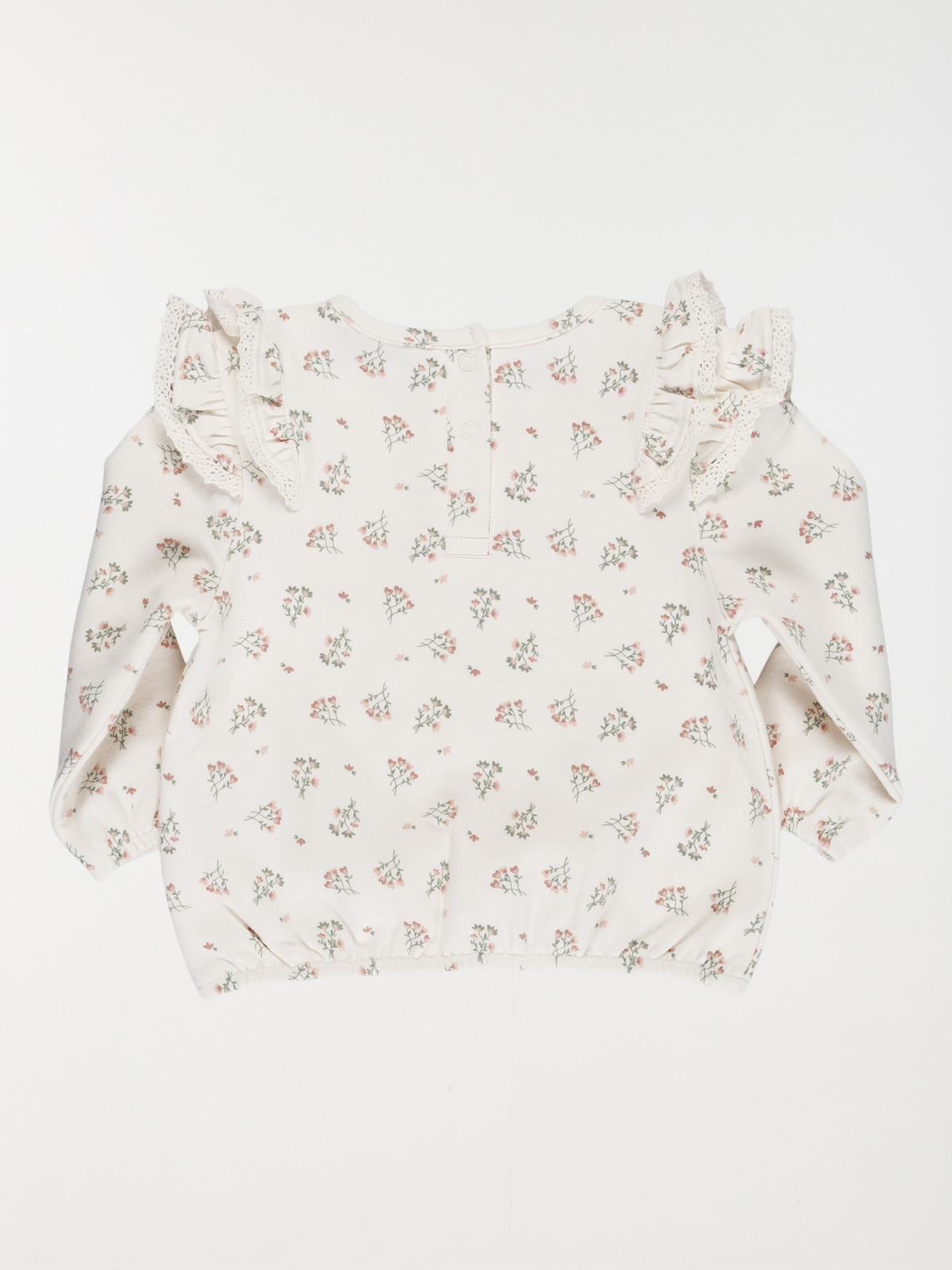 Sweat imprimé à volants fille (3-36M)