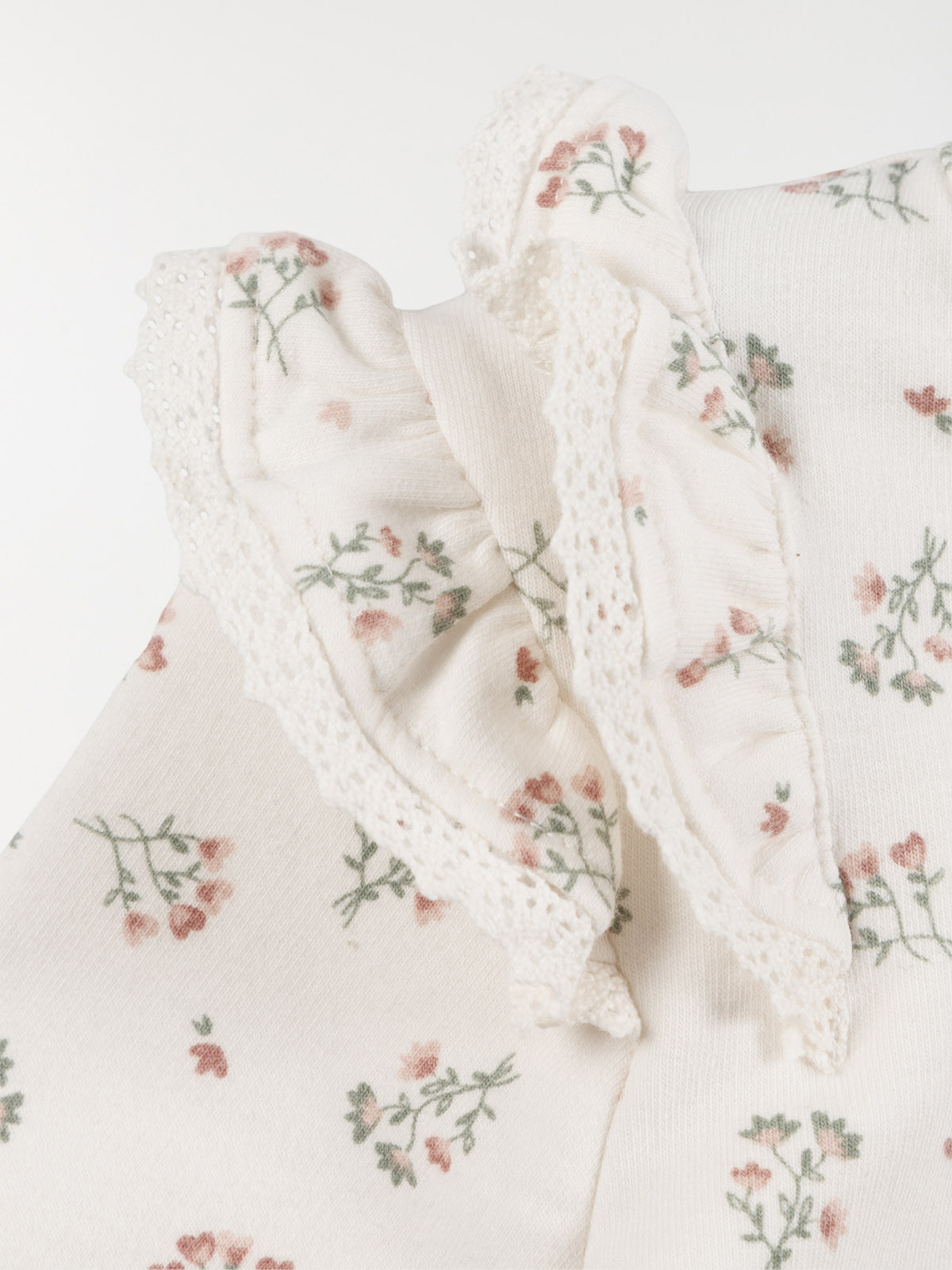 Sweat imprimé à volants fille (3-36M)