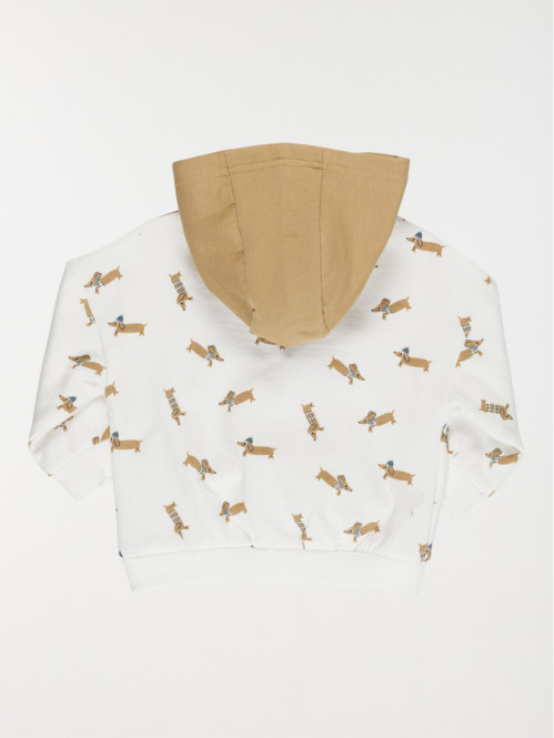 Sweat à capuche imprimé...