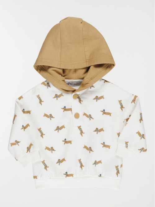 Sweat à capuche imprimé garçon (3-36M)