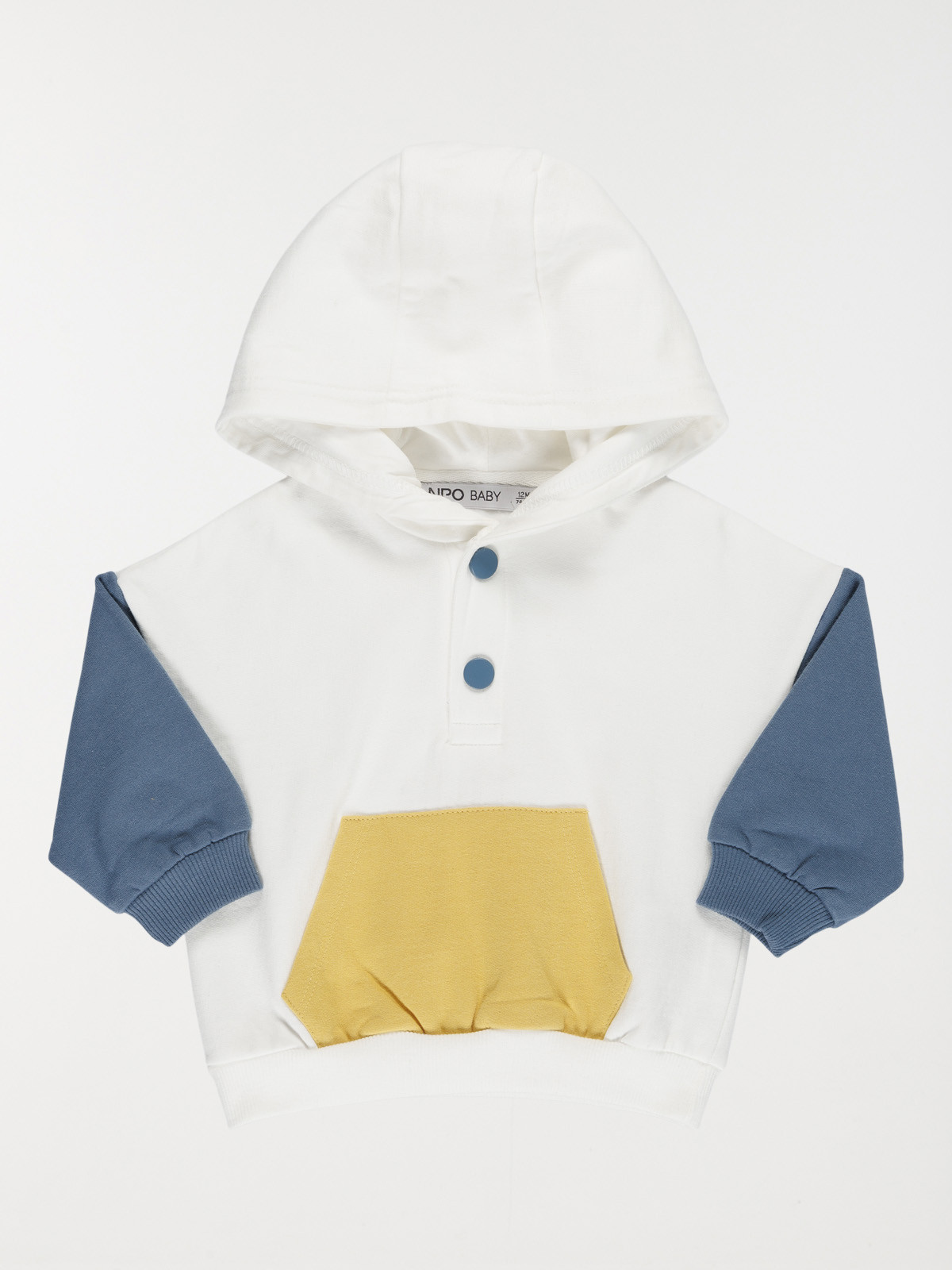 Sweat à capuche tricolore garçon (3-36M)