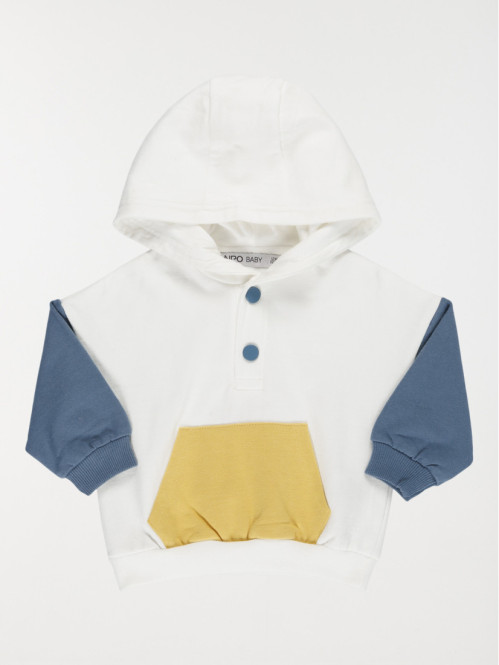 Sweat à capuche tricolore garçon (3-36M)