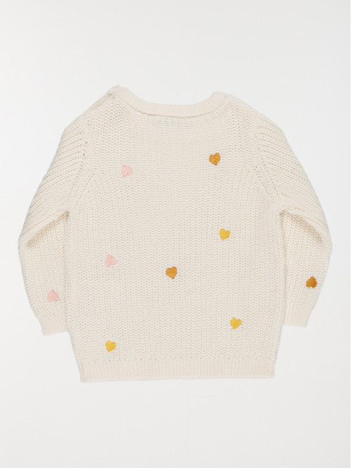 Pull coeurs brodés fille (3-36M) Pull coeurs brodés fille (3-36M)