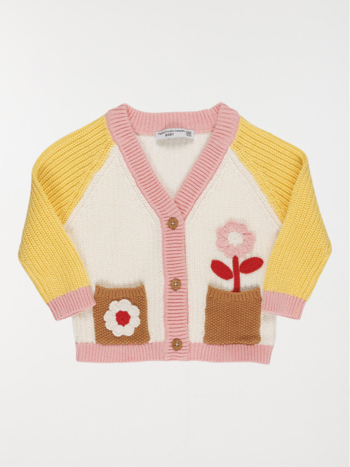 Gilet 100% coton fille (3-36M)