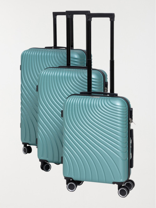Valise verte rigide à...