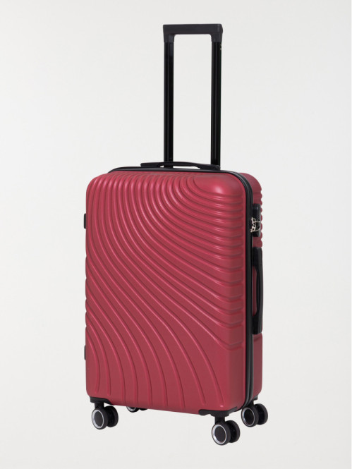 Valise rigide rouge à roulettes Valise rigide rouge à roulettes