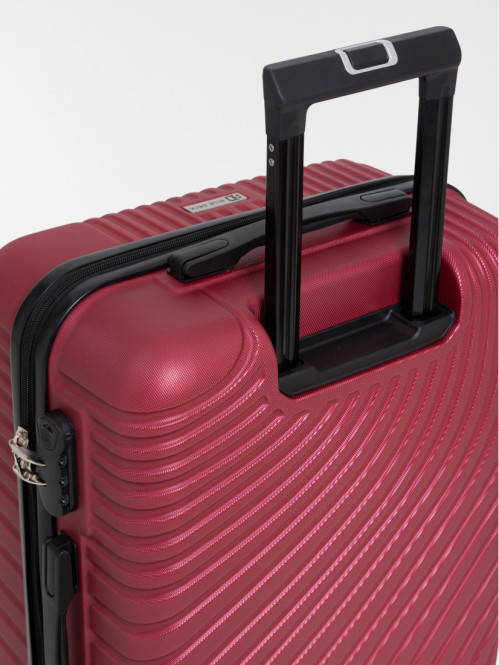 Valise rigide rouge à roulettes Valise rigide rouge à roulettes