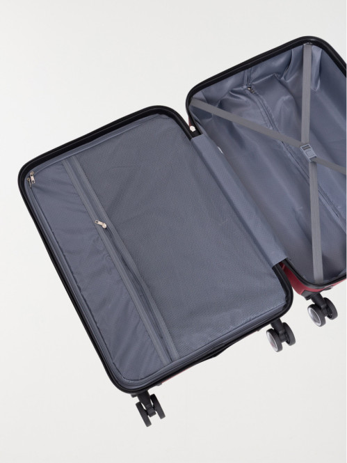 Valise rigide rouge à roulettes Valise rigide rouge à roulettes
