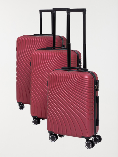 Valise rigide rouge à...