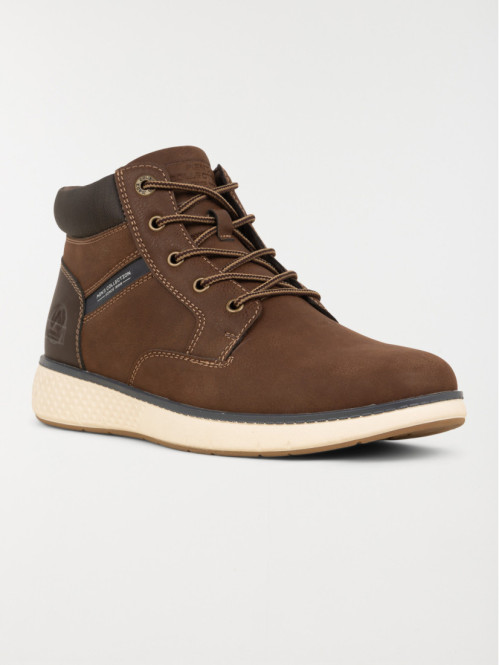 Boots lacets homme marron...