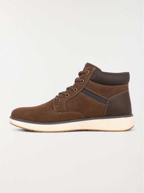 Boots lacets homme marron...