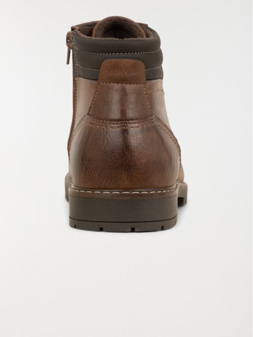 Boots marrons lacets homme...