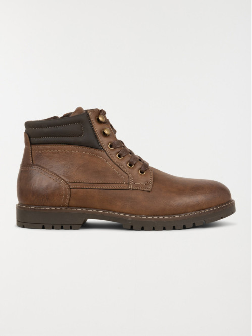 Boots marrons lacets homme (40-46)