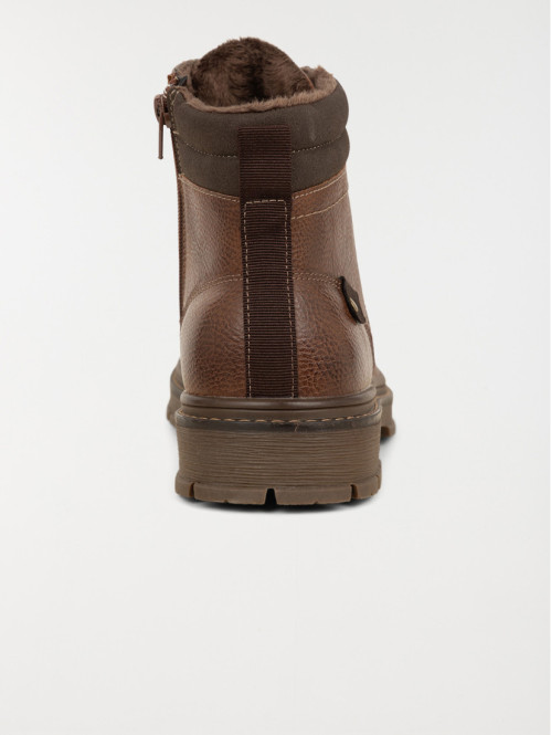 Boots marrons lacets homme...