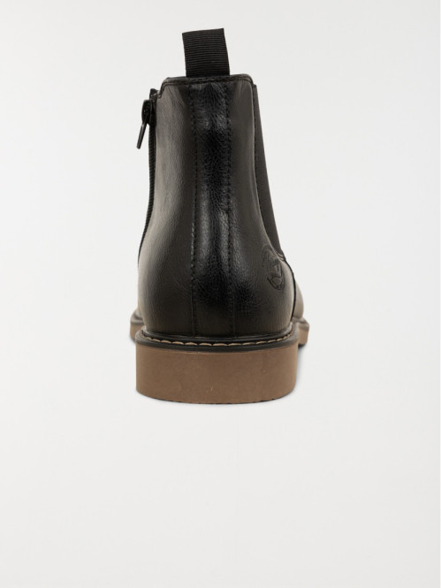 Bottines noires zippées...
