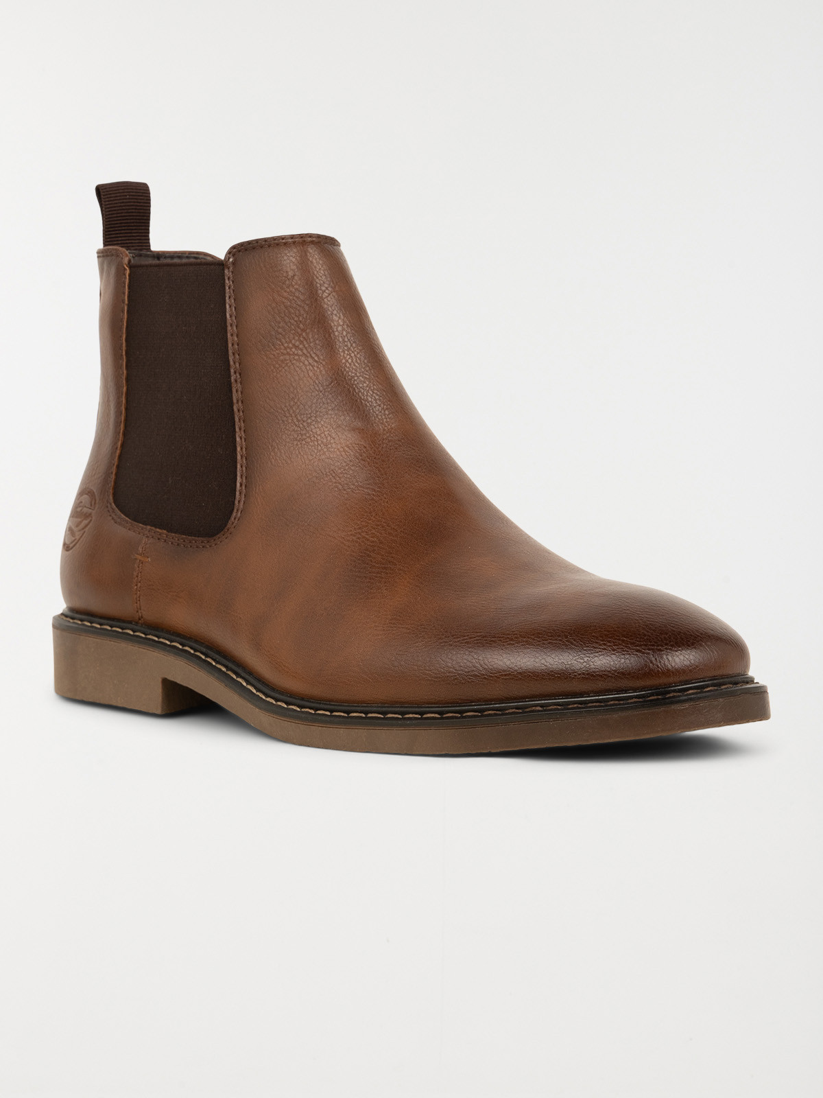 Bottines marrons zippées homme (40-46)