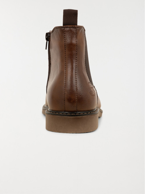 Bottines marrons zippées...