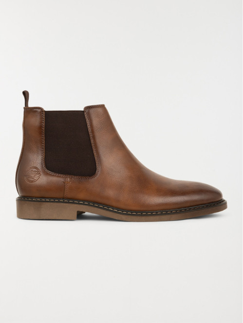 Bottines marrons zippées...
