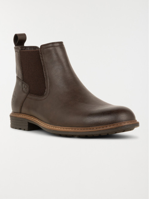 Bottines marrons zippées...