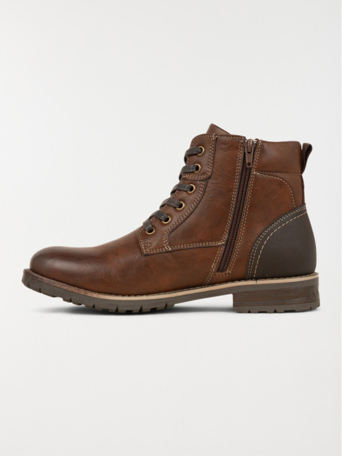 Bottines lacets marrons...
