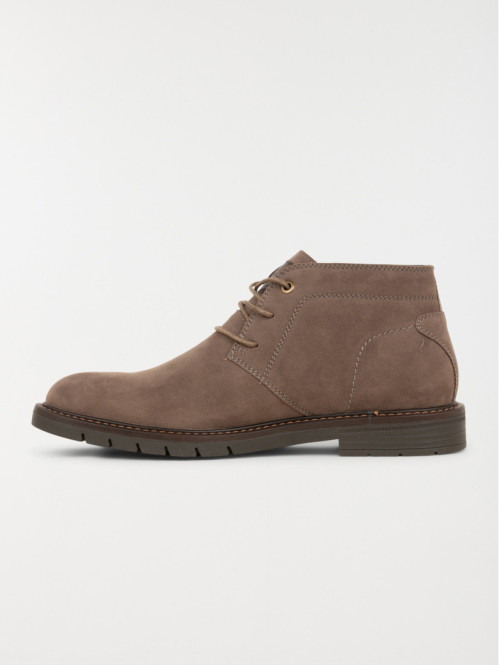 Boots lacets taupe homme...