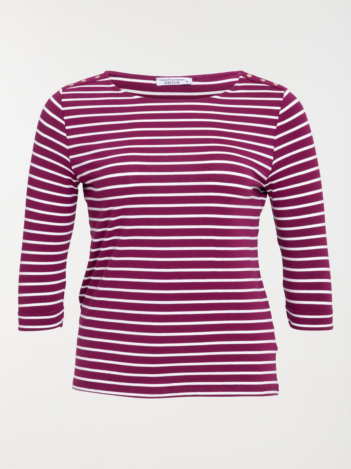 Tee-shirt rayé grande taille femme