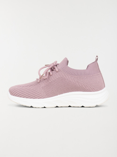 Baskets à lacets femme rose...
