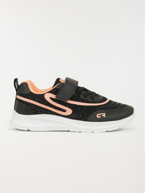 Baskets corails et noires fille (24–30)