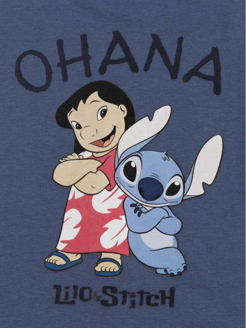 Tee-shirt Stitch fille bleu...