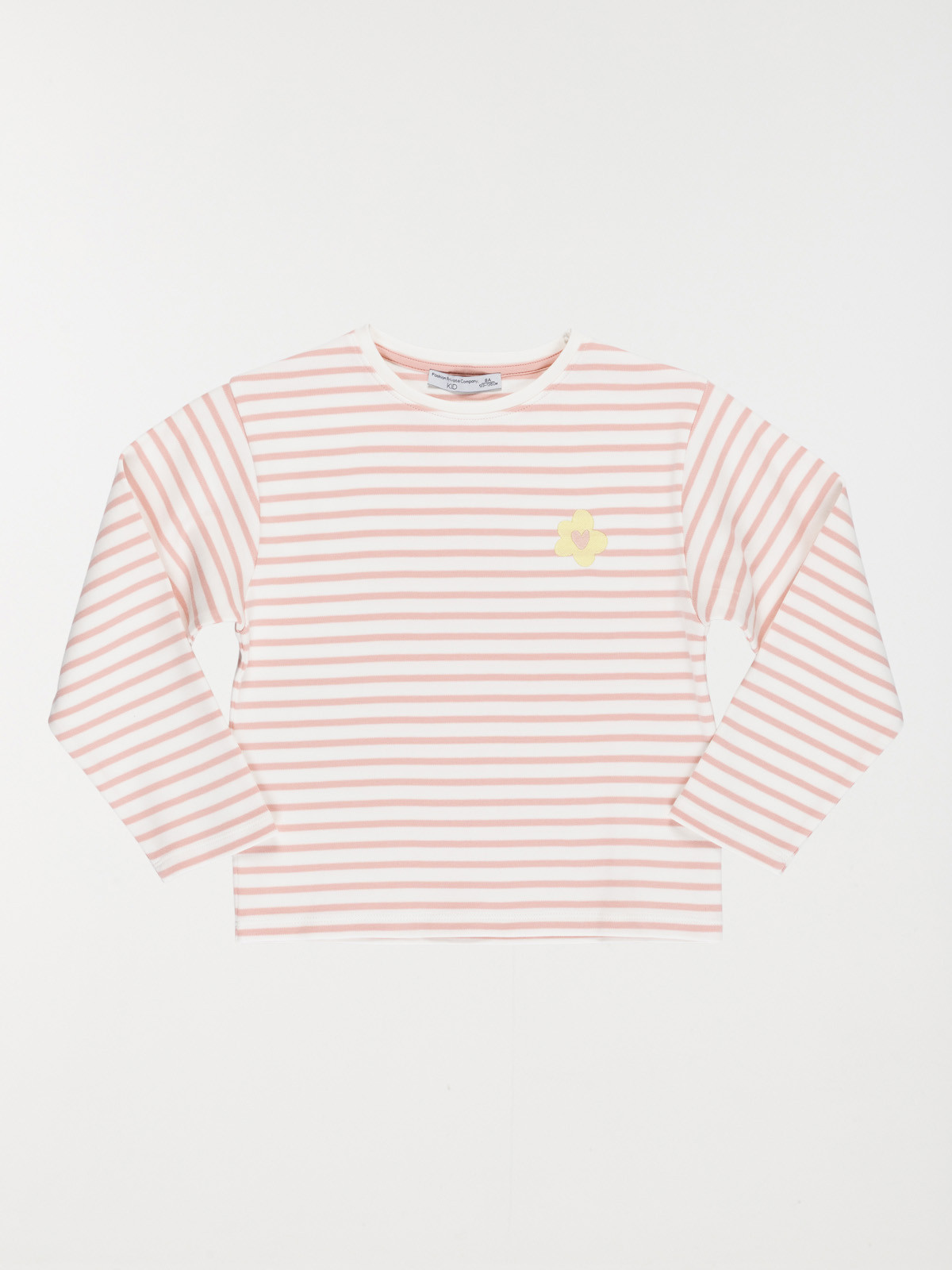 Tee-shirt rayé et fleur fille (3-12A)