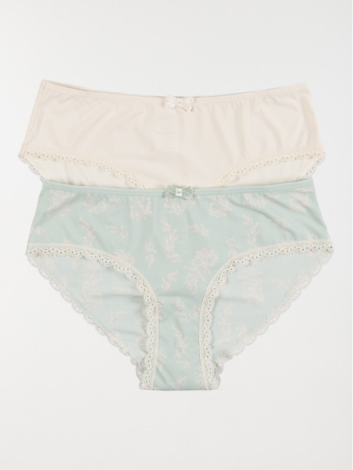 Lot 2 shorties imprimés femme (S-XL)