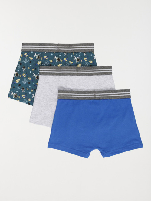 Lot de 3 boxers espace garçon