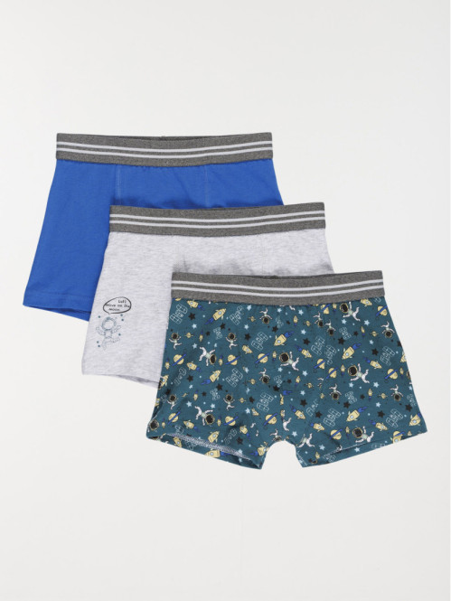 Lot de 3 boxers espace garçon