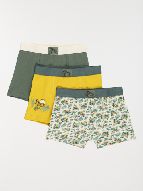 Lot de 3 boxers jungle garçon