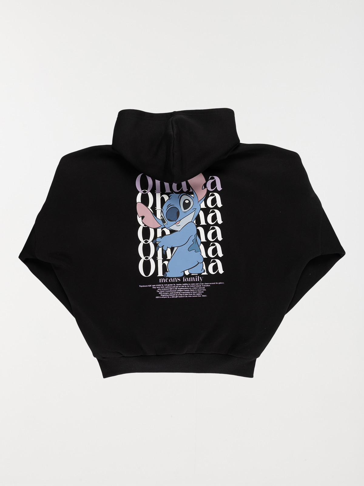 Sweat capuche Stitch fille noir (XXS-M)