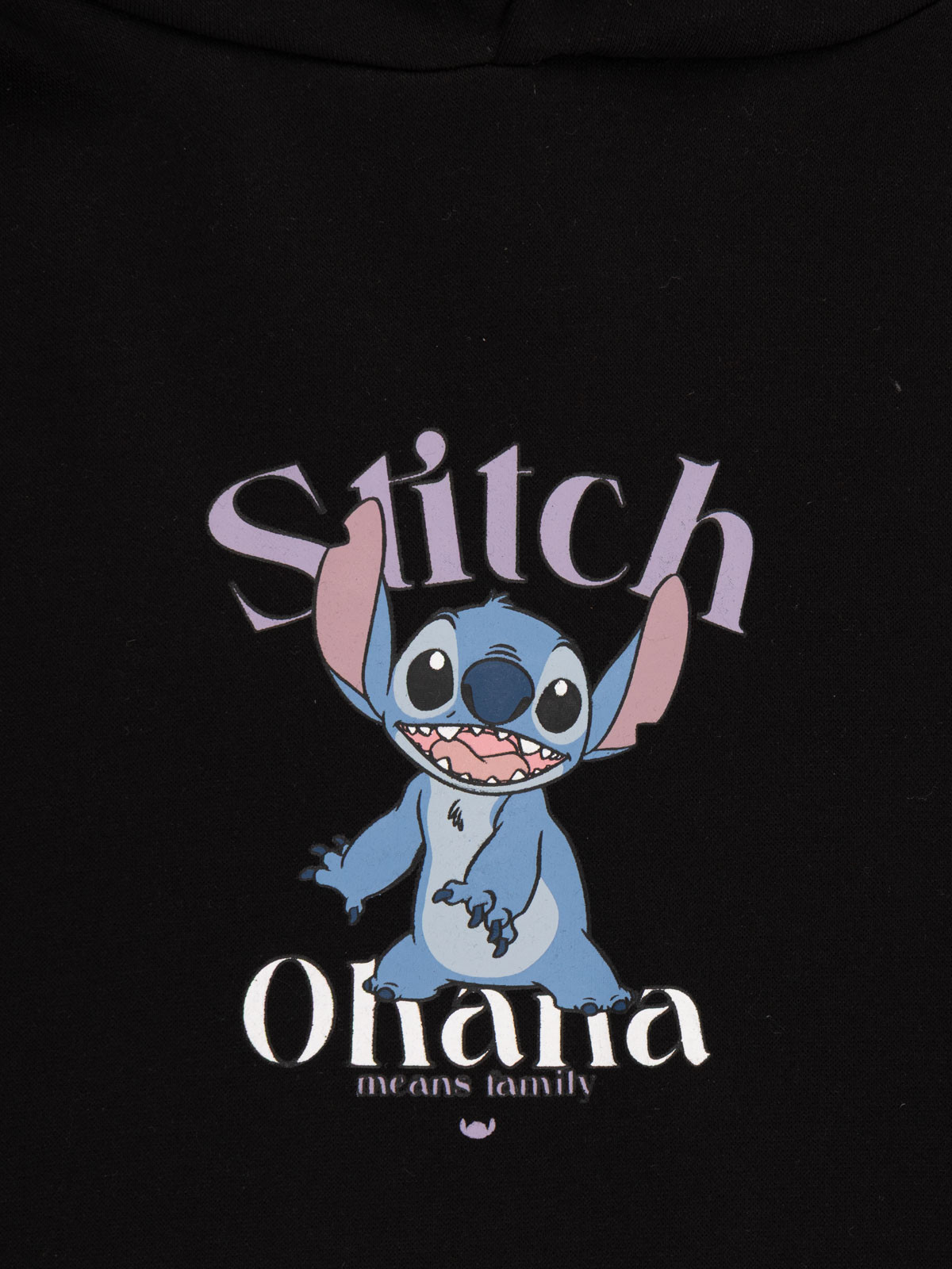Sweat capuche Stitch fille noir (XXS-M)