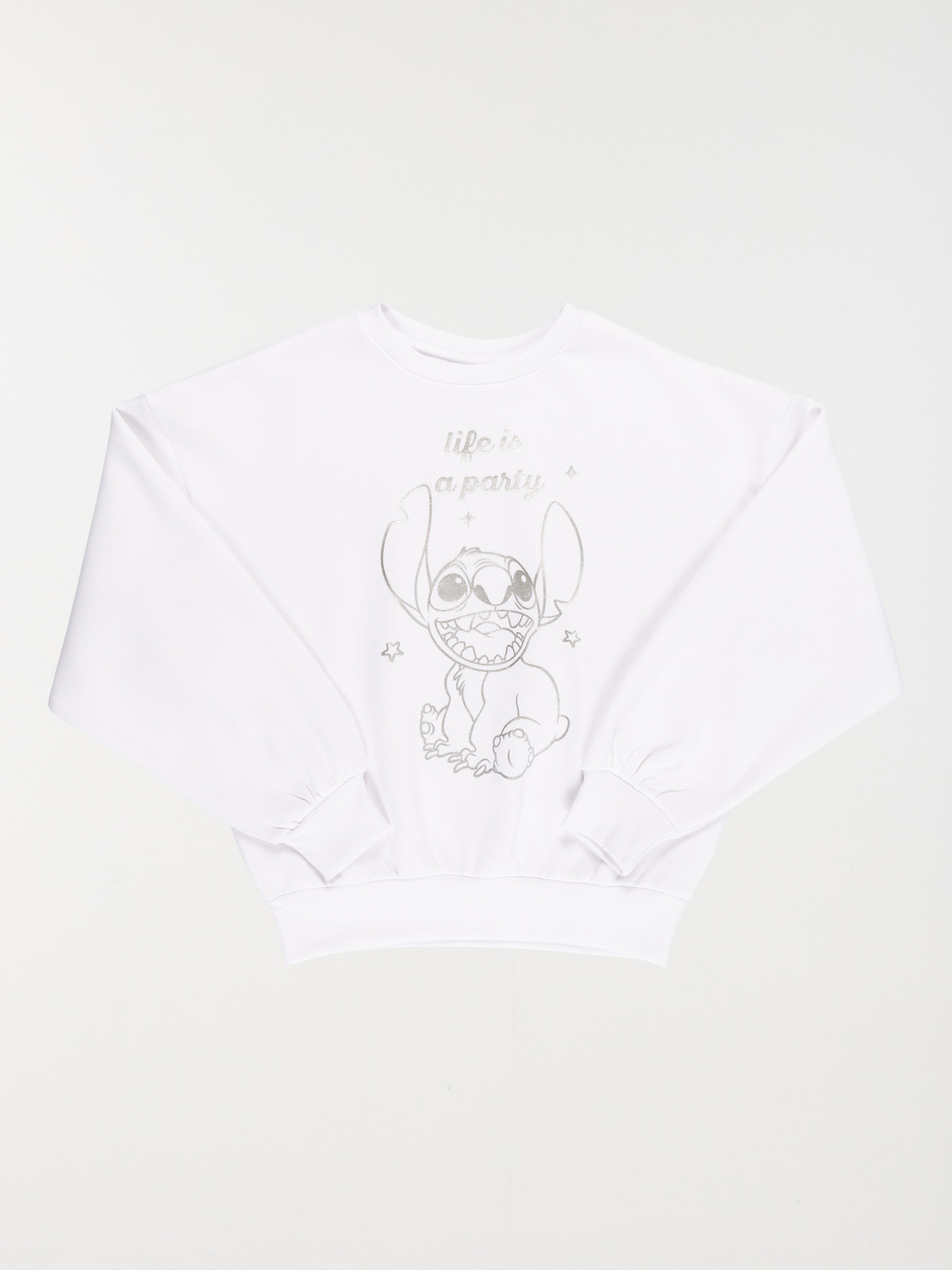Sweat motif Stitch fille blanc (XXS-M)
