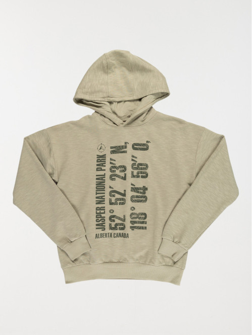 Sweat garçon à capuche imprimé (XXS-M)