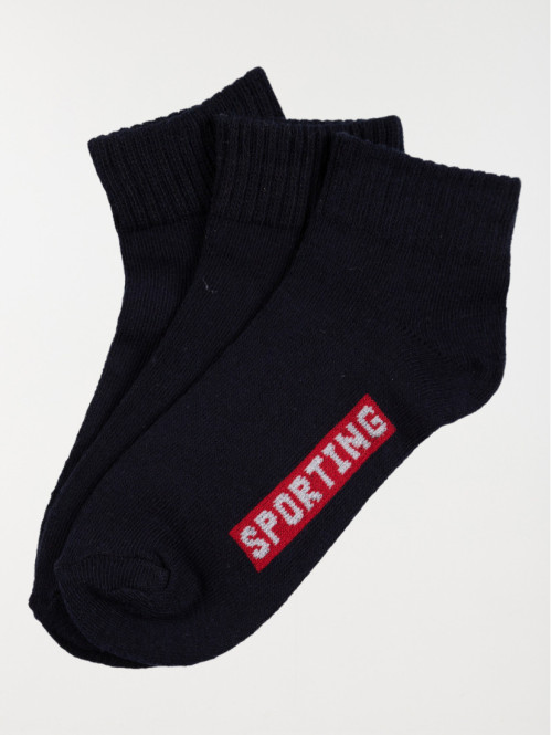 Lot 3 paires chaussettes marine garçon