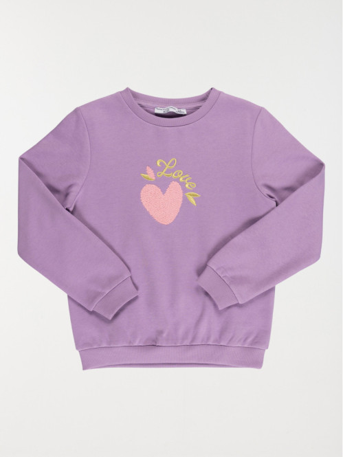 Sweat love coeur fille (3-12A)